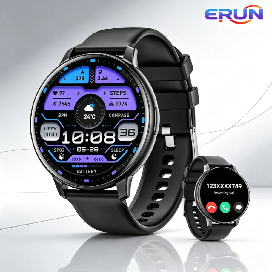 Latest Smartwatch, Premium, 1.5-Inch Touchscreen, Fashionable Strap, with Incoming Call/Message Reminders, Multi-Sport Modes, Camera Control, Calendar, Music Control, Alarm Reminders, Stopwatch, And More