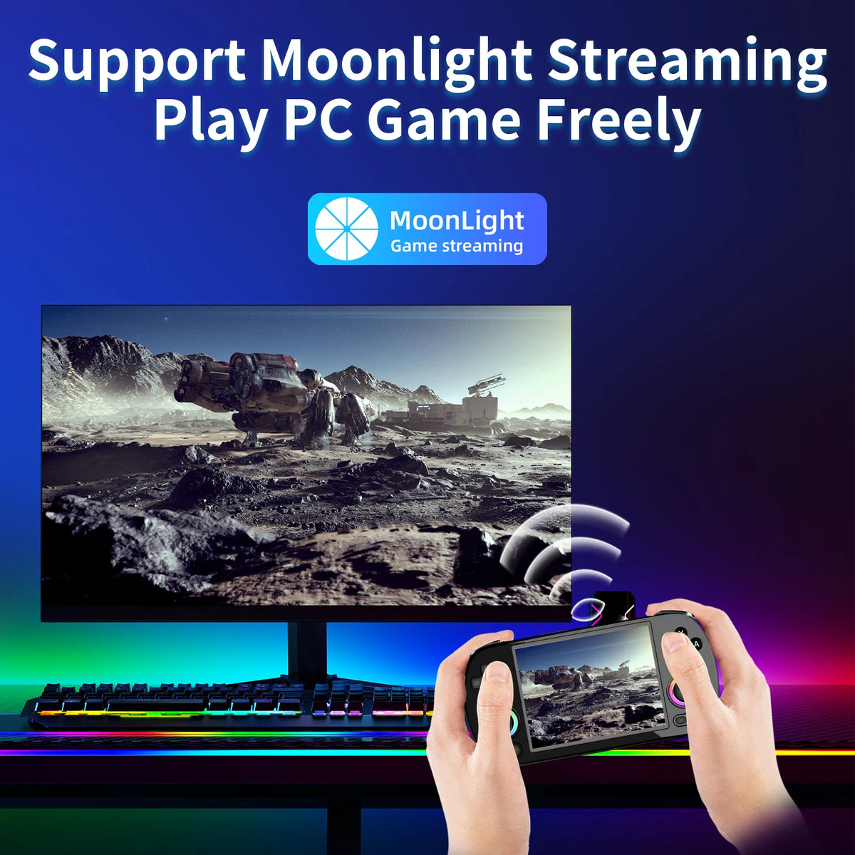 Anbernic RG40XX H Handheld Game Console 4.0'' IPS 640*480 Screen Linux 64G-bit 3200mAh RGB Joystick RG40XXH Portable Retro Gaming Console Supports 5G WiFi Streaming HDMI TV Output