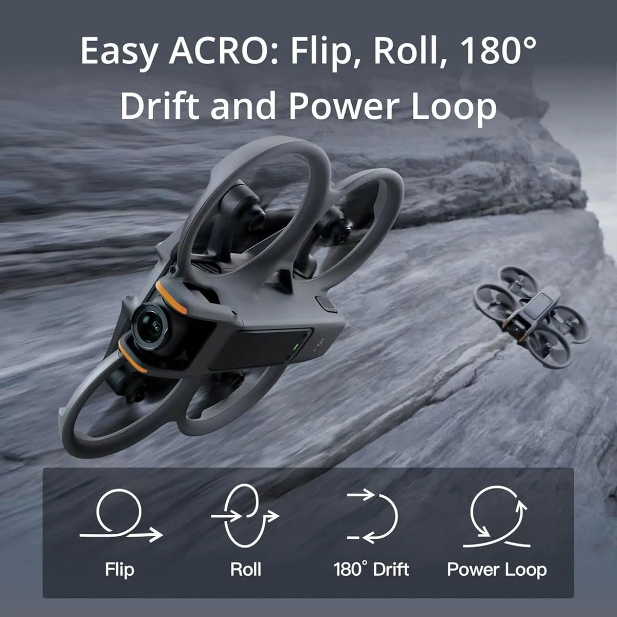 Refurbished Used DJI Avata 2 Fly Smart Combo FPV Drone with 4K Camera Includes Goggles N3 RC Motion 3 Built-in Propeller Guard Immersive Flight Experience Easy Flip Roll