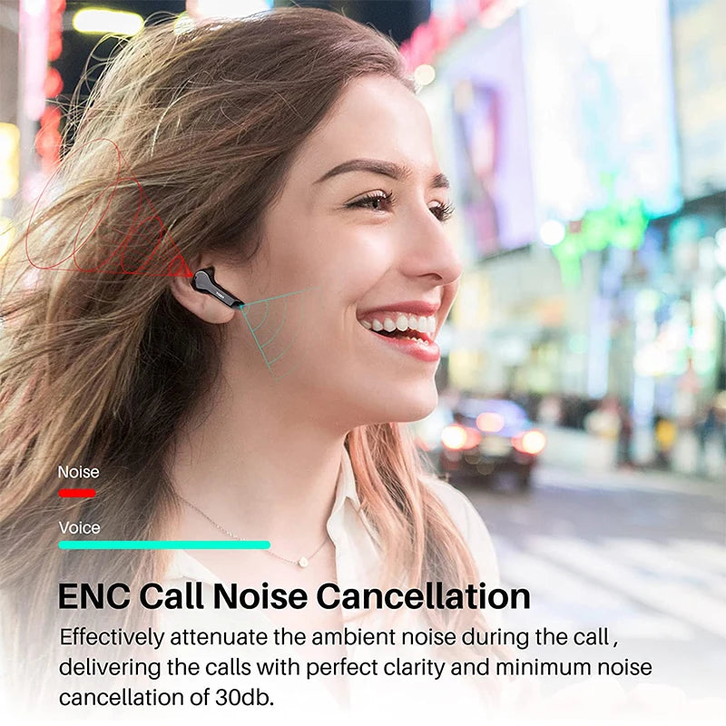 Refurbished TOZO T9 True Wireless Earbuds ENC Calls AI Noise Cancelling with 4 Mics Headphones Deep Bass IPX7