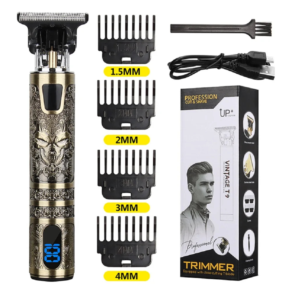 T9 Hair Clipper Repair Beard Shaving Body Hair Trimmer Clippers Electric Machine Men Haircut Machine 0mm Barber Shaver US STOCK