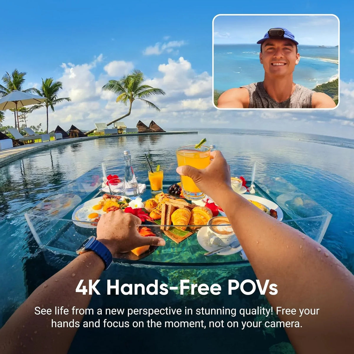 Insta360 GO 3S Tiny Action Camera Refurbished 4K 30FPS FlowState Stabilization 10M Waterproof Digital Camera for Vlogging WiFi Bluetooth With Action Pod Touch Screen