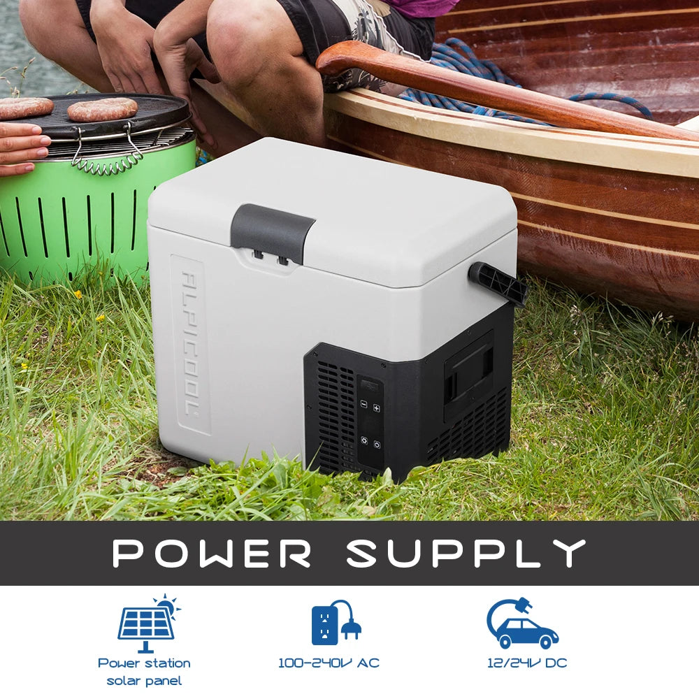 Alpicool P18 Portable Fridge 12 Volt Car Refrigerator 19 Quart Freezer for Fishing, Camping, RV, Truck, Boat-12/24V DC
