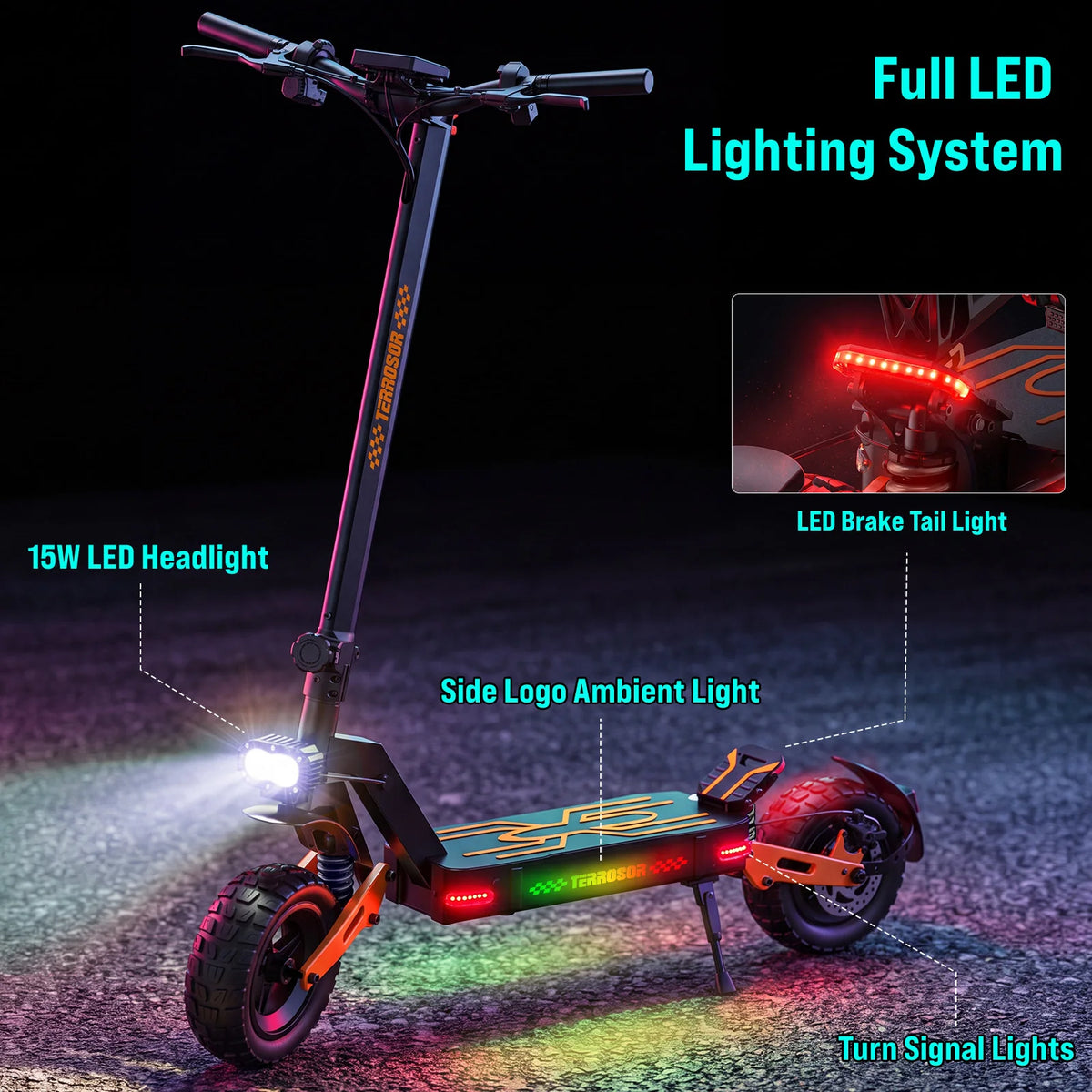 Electric Scooter for Adult, 1200W Motor, Folding E-Scooter Up to 35Mph & 35 Miles Range, 11" Off Road Tire Scooter with Dual Sus