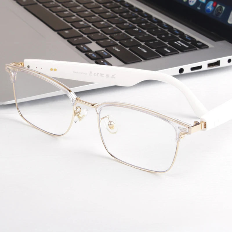 Bluetooth Smart Audio Glasses with AI Real-time Translation Open Ear Speaker Hands-free Calling Music Smart Glasses for Travel Business Meeting