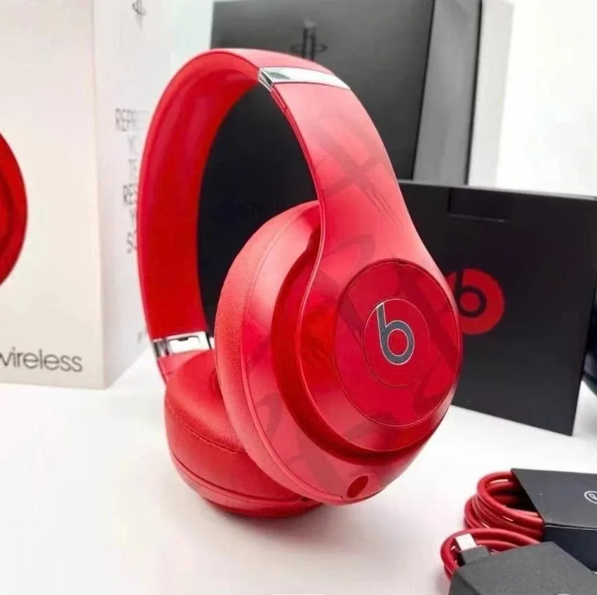 Beats Studio3 Wireless NBA Collection Houston Rockets Red Renewed Over-Ear Bluetooth Headphones with Pure ANC, Apple W1 Chip, Up to 22 Hours Battery Life, Fast Fuel, Built-in Mic, Foldable Design for Music Travel & Calls