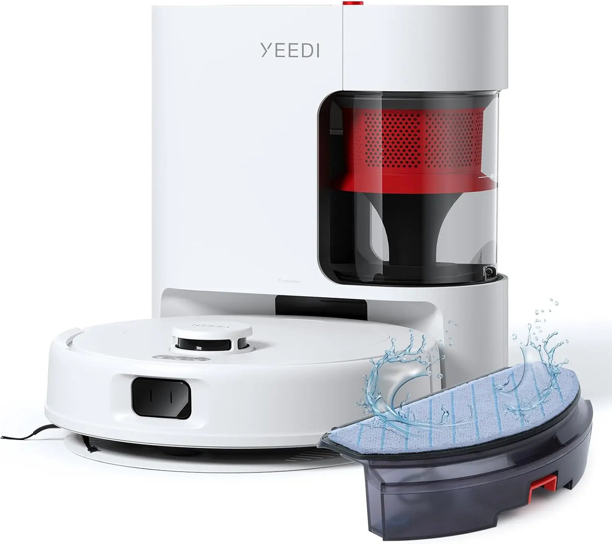 Robot Vacuum and Mop Featuring a Bagless Station