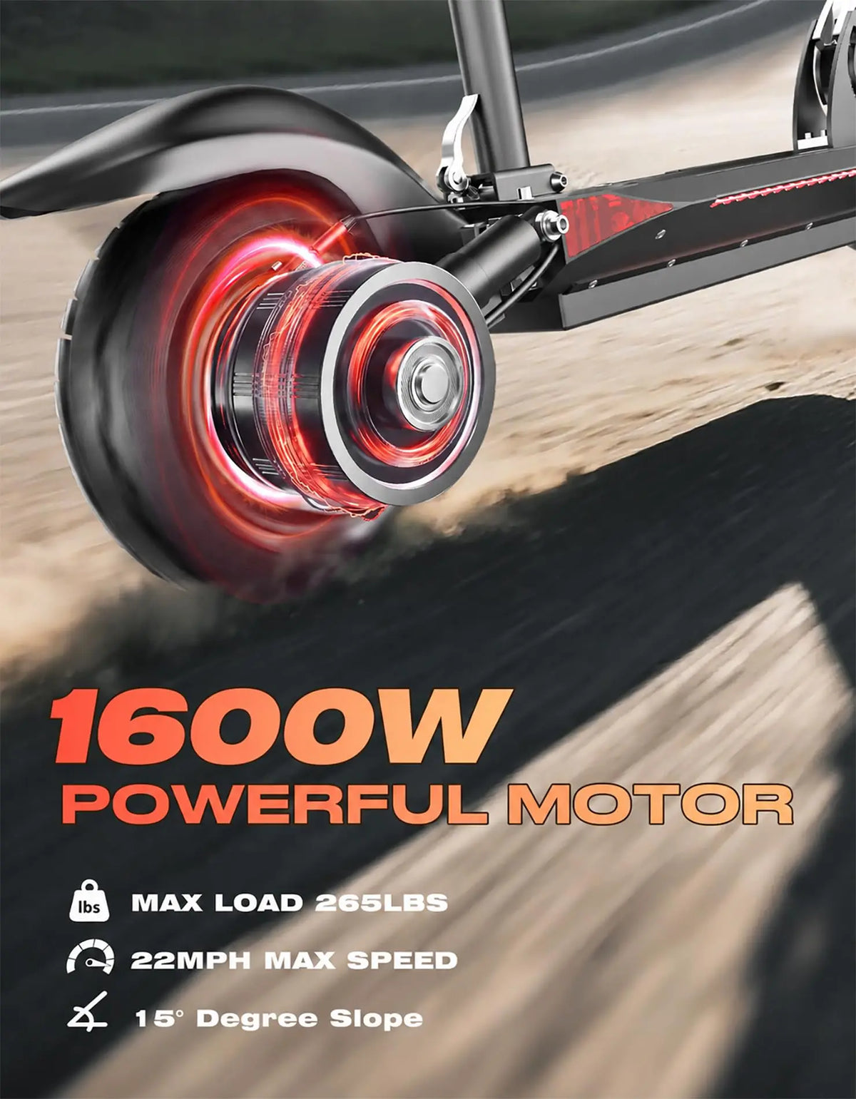 Misodo Electric Scooter for Adults with Seat, 1600W Motor, 45-Mile Range, 22 Mph Max Speed, 48V 15AH Battery, 265 lbs Max Load, Dual Disc Brake, Foldable 10" Off-Road E Scooter for Teens, UL2272 Certified