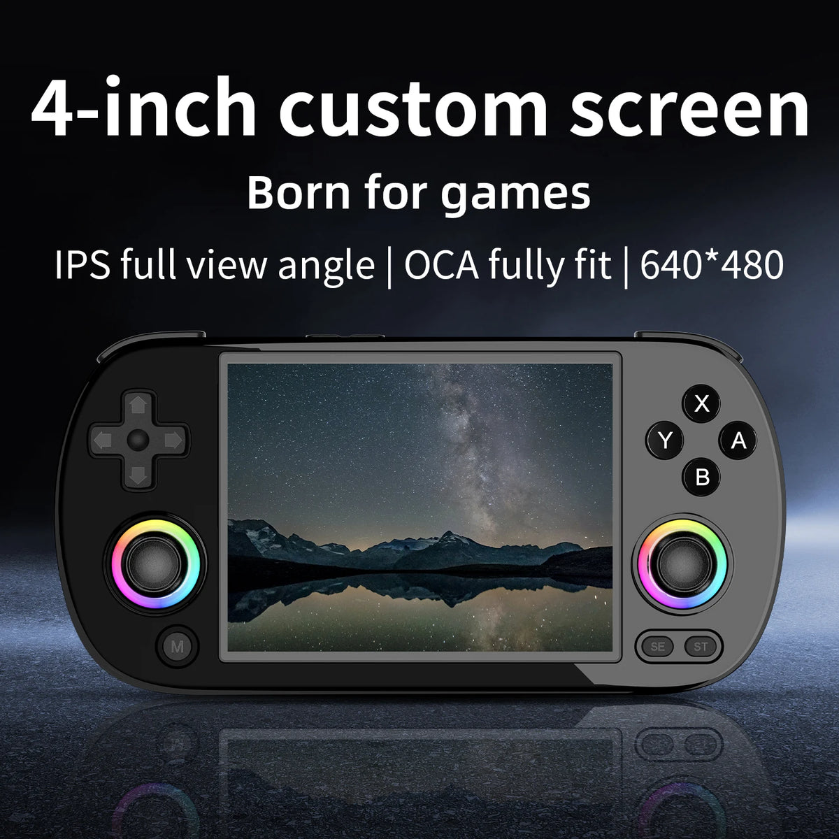 Anbernic RG40XX H Handheld Game Console 4.0'' IPS 640*480 Screen Linux 64G-bit 3200mAh RGB Joystick RG40XXH Portable Retro Gaming Console Supports 5G WiFi Streaming HDMI TV Output