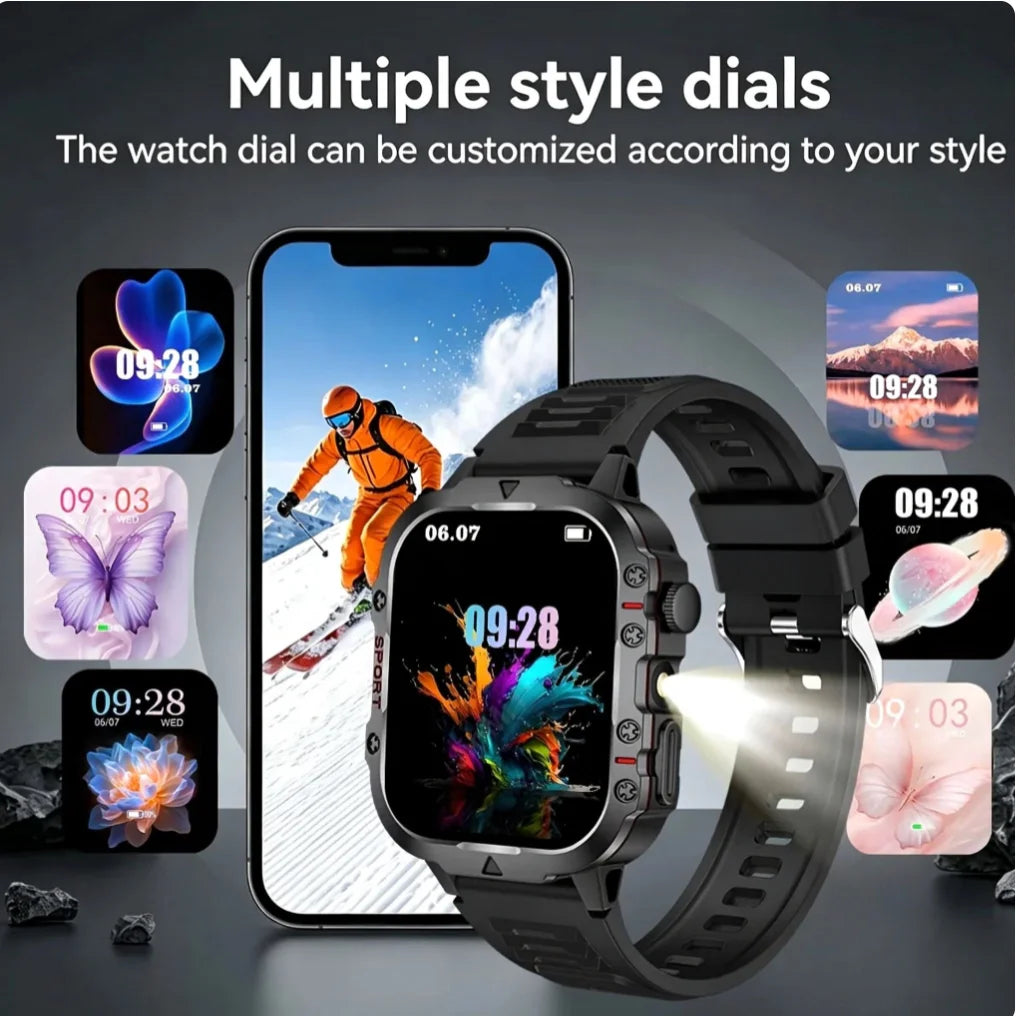 2026 New Smart Watch, Supports Calling | Unisex | Text Messaging | Multiple Sports Modes | Remote Camera Control | Fitness Tracker, Compatible with Iphone And Android, USB Charging, Smart Connectivity, Clear Screen Display, I