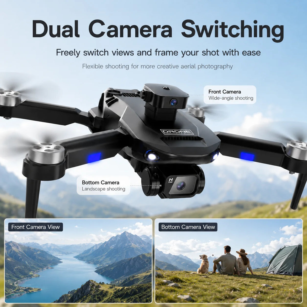 ZNLYRION F196 Brushless Drone 4K Dual Camera 360° Obstacle Avoidance Optical Flow Positioning 20Mins Flight Time WIFI FPV RC Quadcopter