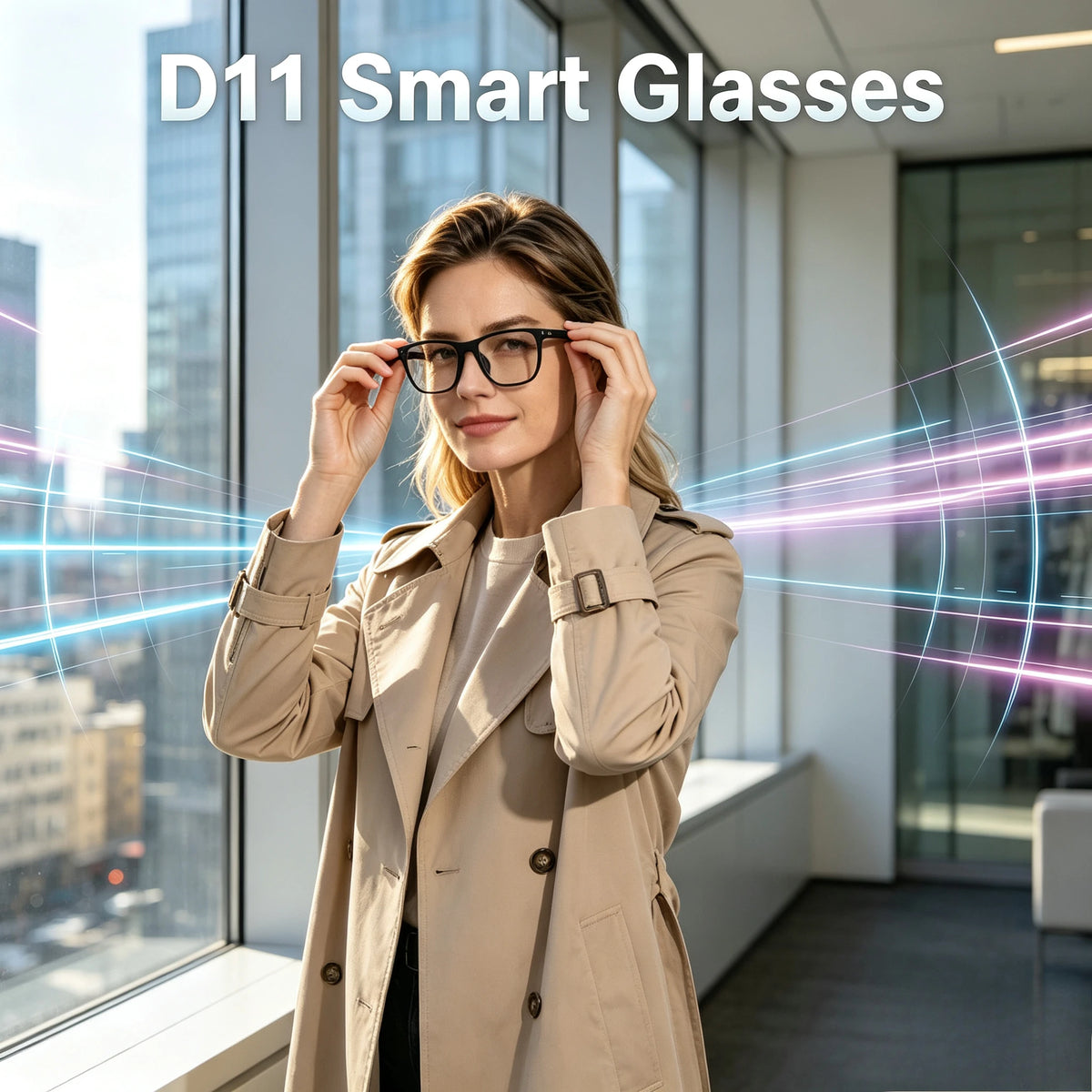 US New D11 Smart Glasses Hot Recorder Voice Assistant Music Bluetooth AI Shooting Connectivity Sunglasses Wearable Devices