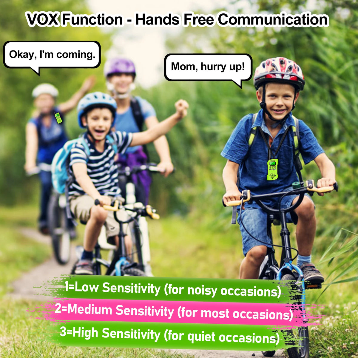 AWANFI Walkie Talkies 4 Packs Rechargeable for kids, Long Range Flashlight 8 Channel, USB Type C for Camping, Hiking, Gifts