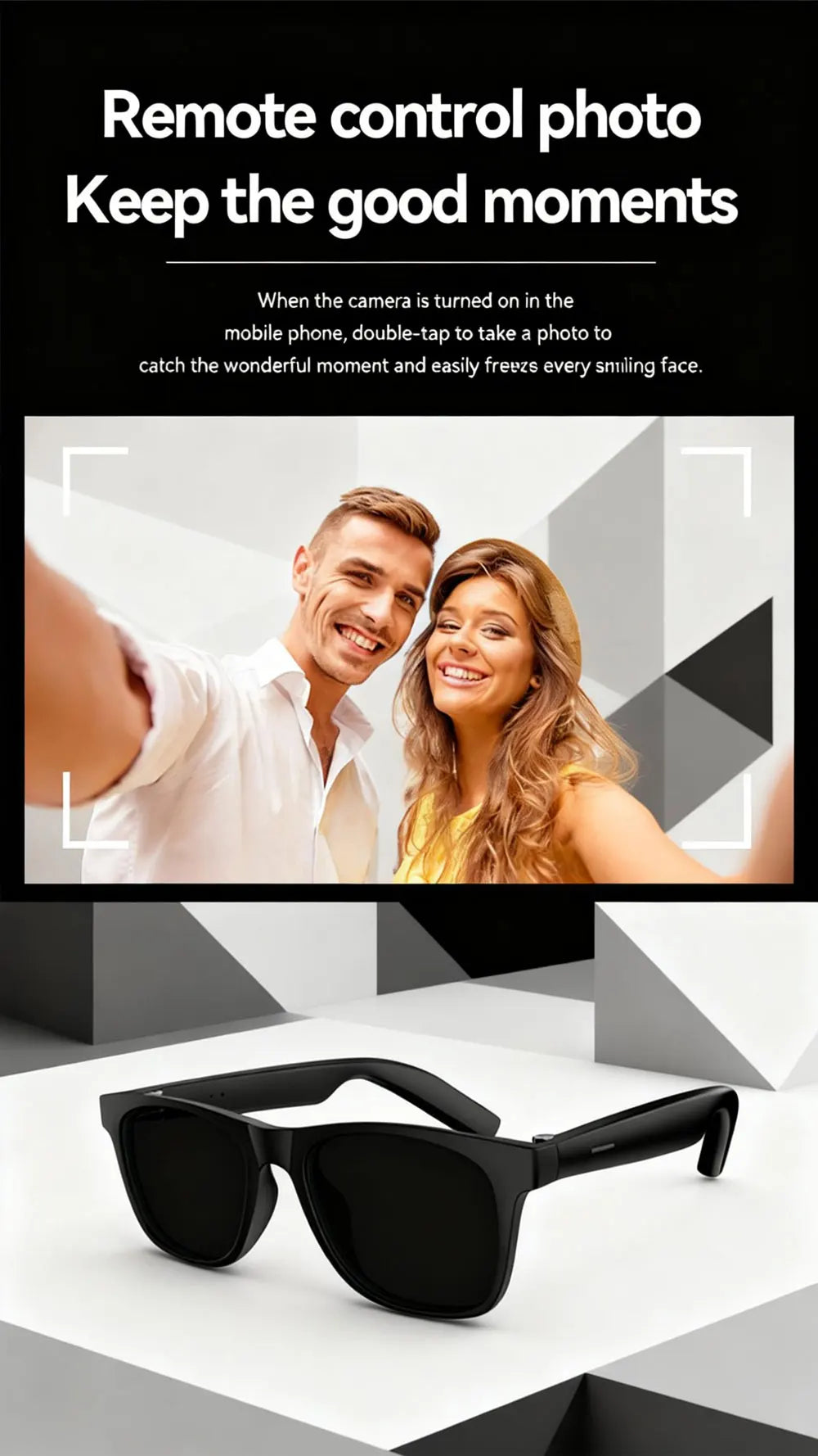 US HOT D11 Smart Glasses Bluetooth Connectivity Blue-Light Latest AI Shooting Sunglasses Video Recorder Voice Assistant Music