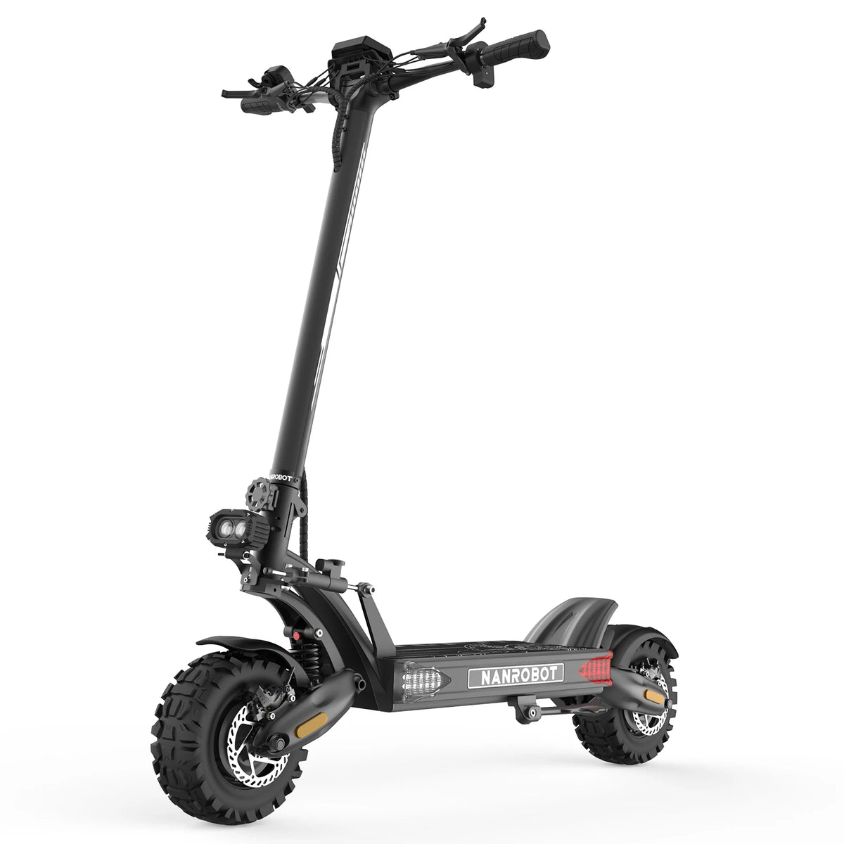 NANROBOT LS7+ Adult Electric Scooter - Fast 75mph Off-Road E-Scooter, Foldable Waterproof 6000W Dual Motor E-Scooter with Suspension, 300-Pound Load Capacity, 45-85 Mile Range, Dual Hydraulic Brakes