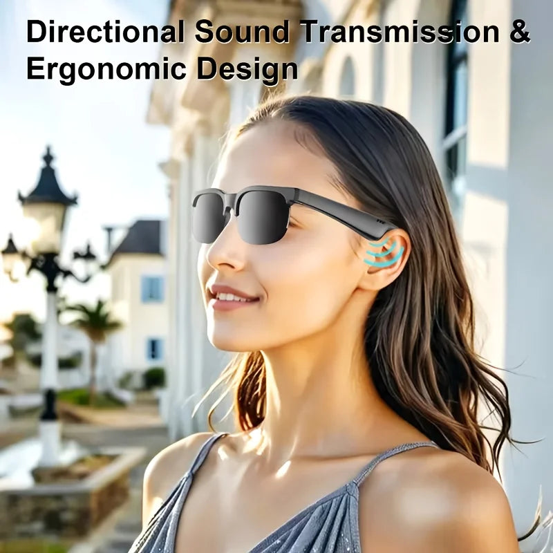 Smart Glasses with Wireless HIFI Headphones, Dual Speaker, Touch Control, Rechargeable Lithium Battery, USB Type-C Charging, Ideal for Music and Calls, Wireless Headphones|Modern Eyewear|Wireless Connectivity, Wireless Headph