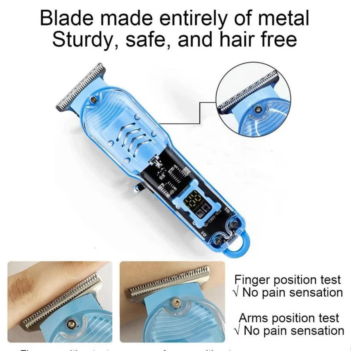Hair Cut Machine Rechargeable Hair Clippers Transparent Professional Clippers Electric Hair Trimmers Shaver for Men Cordless