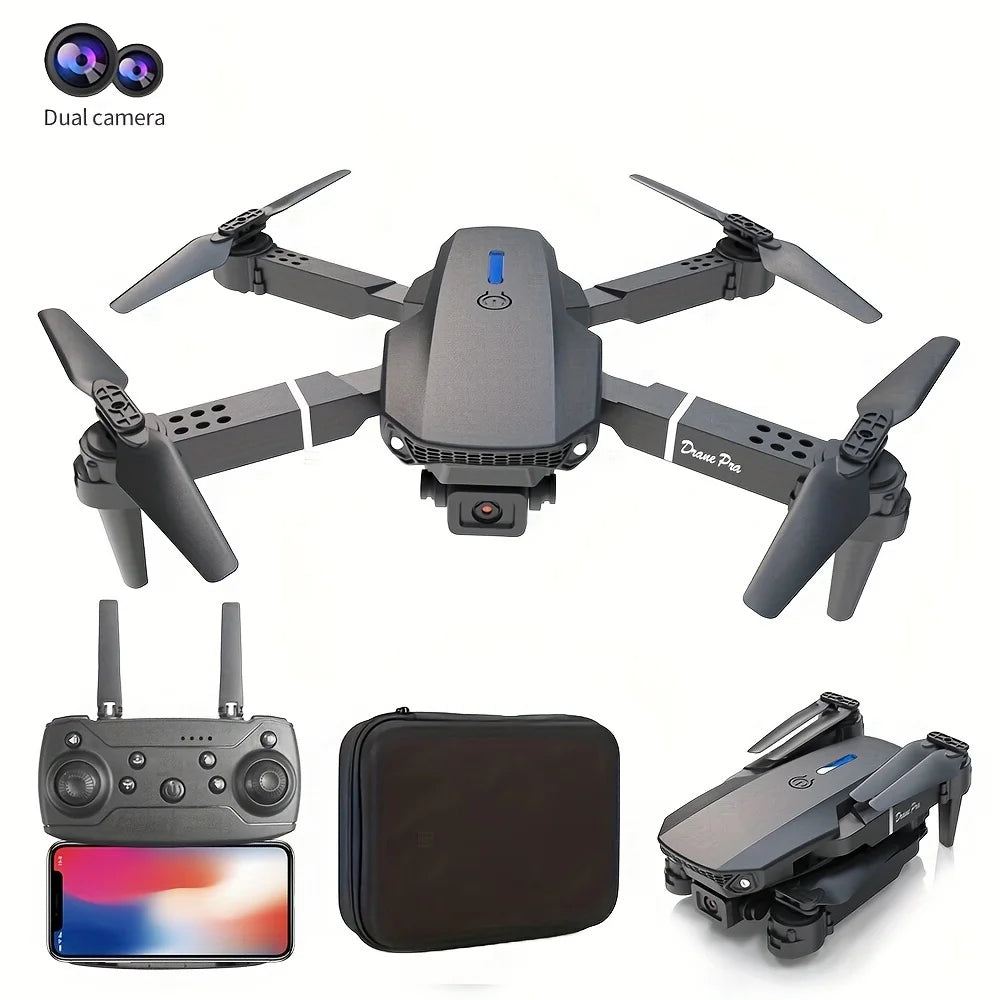 NEW Drone 4K Professinal With Wide Angle Dual HD Camera,Foldable RC Helicopter WIFI FPV Height Hold Gifts Toys
