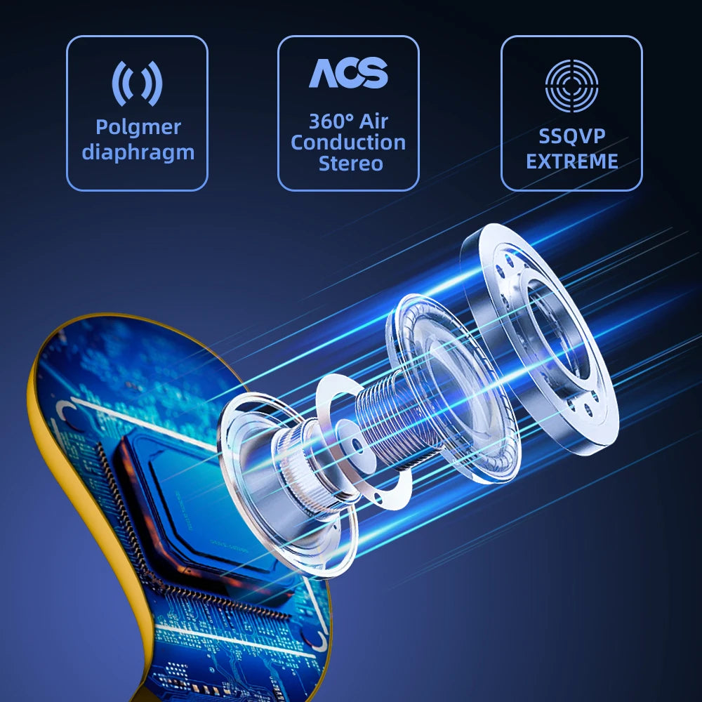Sports TWS Bluetooth 5.4 Earphones with Mic Wireless Headphones Noise Canceling Earbuds In-Ear Waterproof Headsets