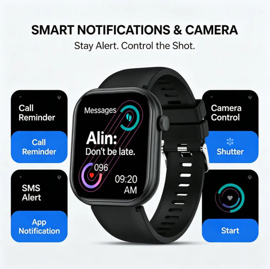 Smartwatch (Answer/Make Call), Smartwatch for Women Men, 100+ Sport Modes, Fitness Activity Tracker Pedometer, Smart Watches for Android Iphone, Gift for Family