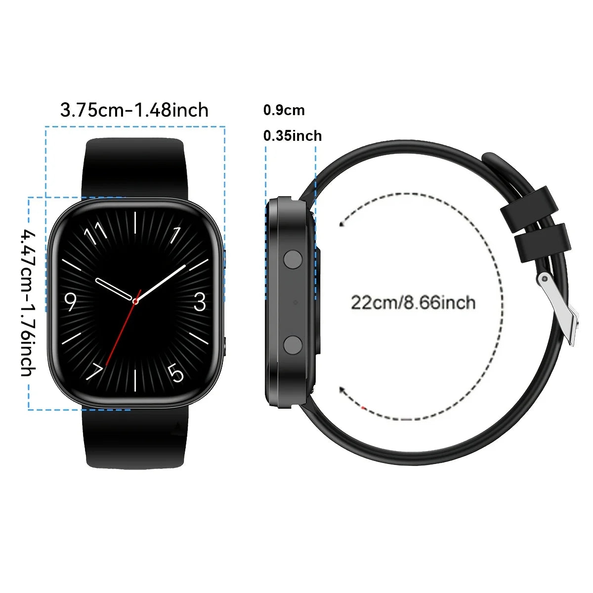 2026 Fashion Sports Smartwatch | USB Charging, TFT Screen, Rechargeable Battery, Father's Day/Teacher's Day - Unisex - Wireless Calling/Texting/Multiple Sports Modes/Remote Camera Control/Fitness Tracker, Compatible with iPho