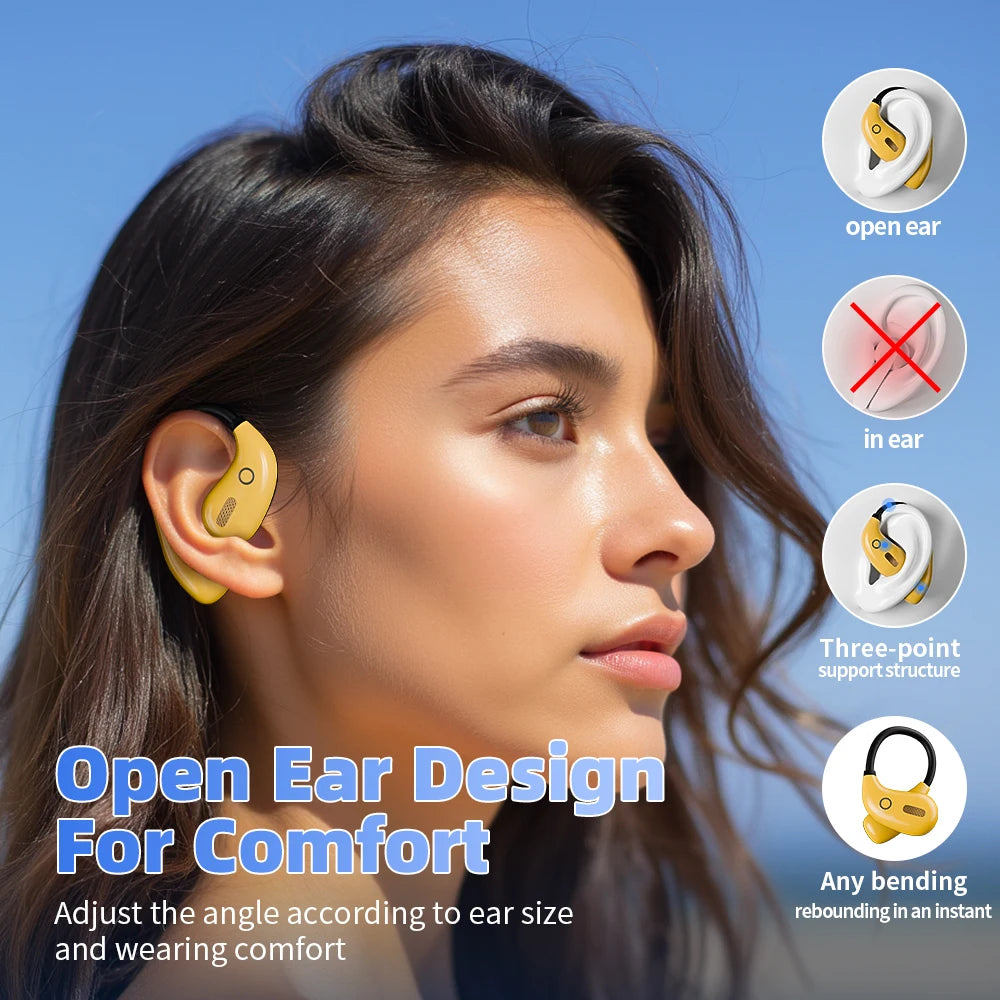 Sports TWS Bluetooth 5.4 Earphones with Mic Wireless Headphones Noise Canceling Earbuds In-Ear Waterproof Headsets