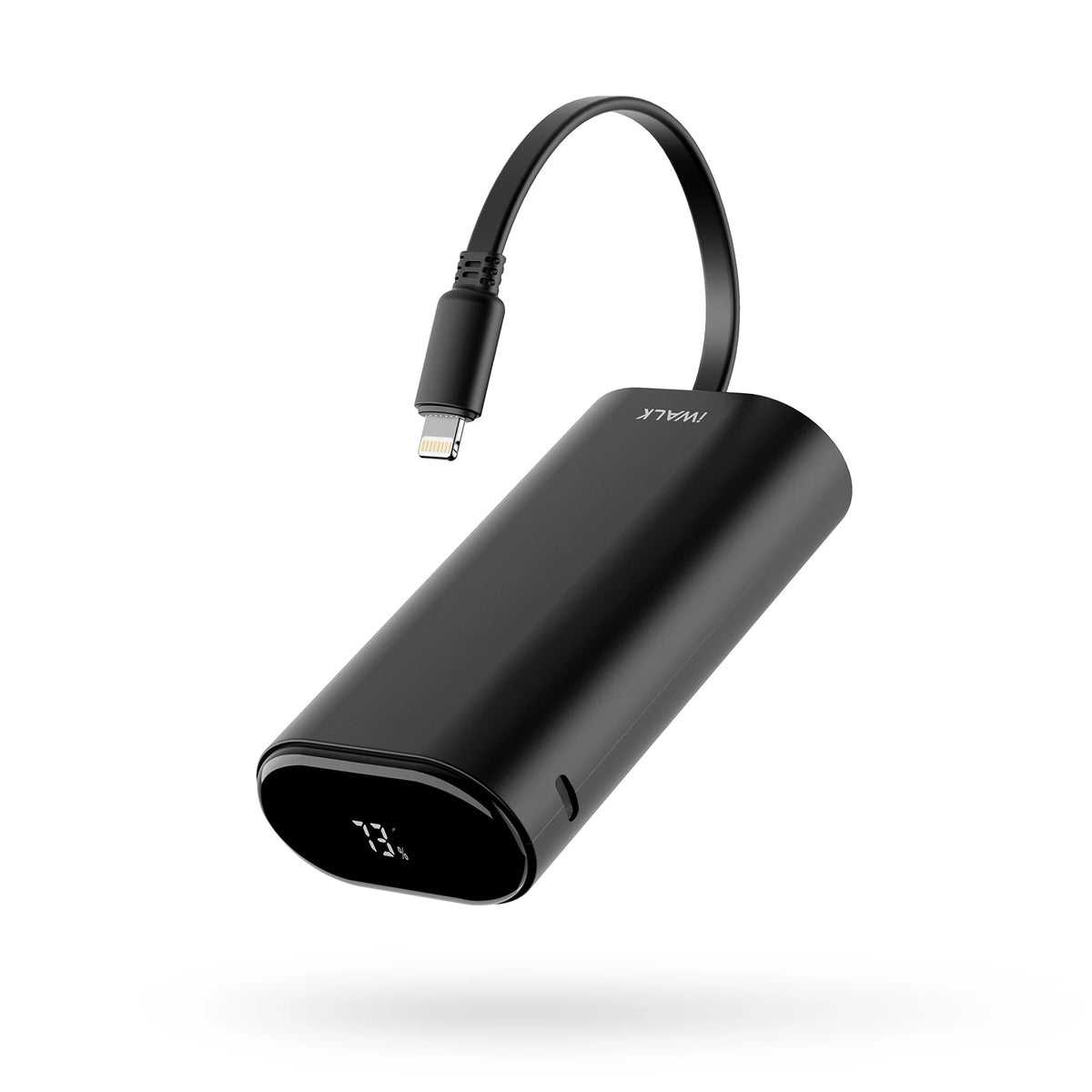 IWALK portable power bank with large capacity and fast charging comes with 9600mAh built-in cable suitable for iPhone Lightning
