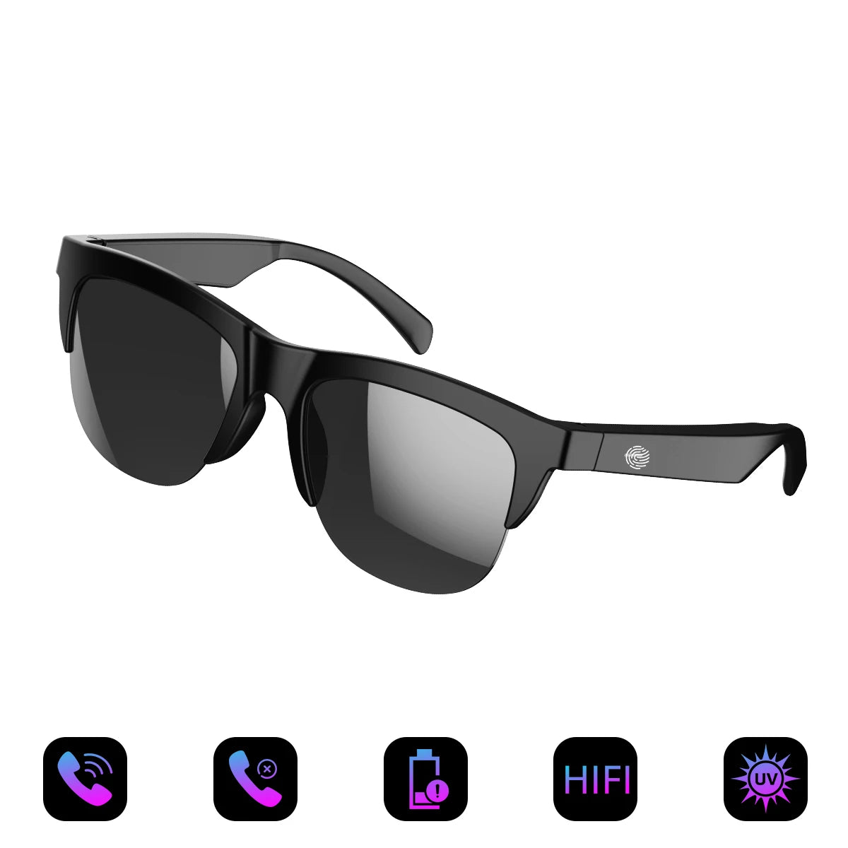 2026 New Hot Sale AI Assistant Smart Glasses 360° HD Sound Smart Touch Control Phone Answer Call Anti-UV Lenses IP4 Riding Gifts - Boltvibewarehouse