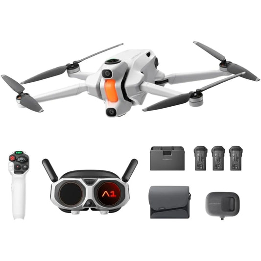 Insta360 Antigravity A1 Explorer Bundle (3 Batteries) 8K 360 Camera Drone, 10km Control, Auto Return, Foldable 249g