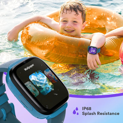 4G Kids GPS Smartwatch with SIM Card, Video Call, Two Way Call, SOS, Parental Controls, IP68 Waterproof Best Gift for Child