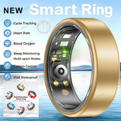 2026 Upgraded Smart Ring - Real-Time Health Tracker Ring, Heart Rate, Blood Pressure, Blood Oxygen, Steps, Exercise and Fitness, Sleep, Multiple Scenarios, Activity Tracker Rings,  Ideal Thanksgiving/Valentine'S Day/Christmas
