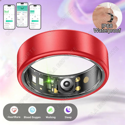 Smart Ring Men Women Heart Rate Blood Oxygen Monitor 5ATM Waterproof Multiple sports modes Step counting For Android iOS 2026 NEW R12