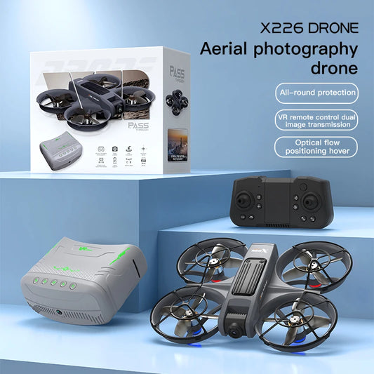2026 New X226 Rechargeable VR Screen Display Drone, Brushless Motor Optical Flow Hover, Dual Lens Switch