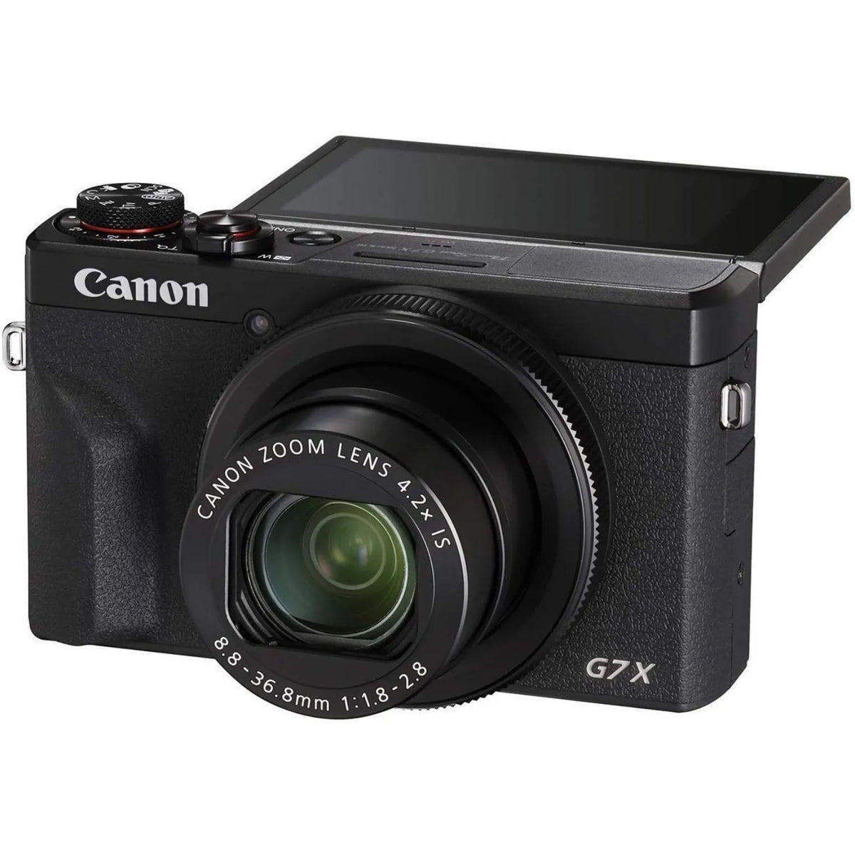 Canon PowerShot G7 X Mark III Digital Camera, 20.1MP 1-inch Sensor, 4K Video, 24-100mm f/1.8-2.8 Lens, Flip Touchscreen, Wi-Fi & Bluetooth, Black