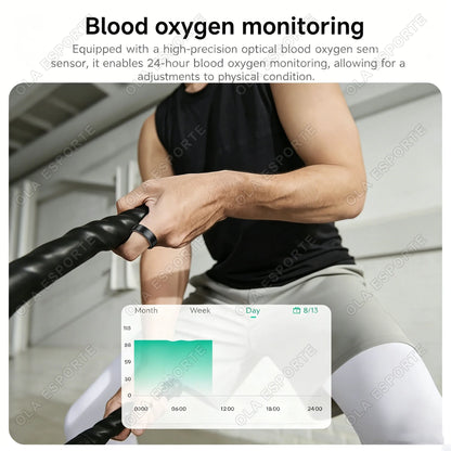 2026 New Smart Ring Men Women, Heart Rate Blood Oxygen and Sleep Monitor Smartring IP68 & 5ATM Waterproof, Multi-sport Mode Ring