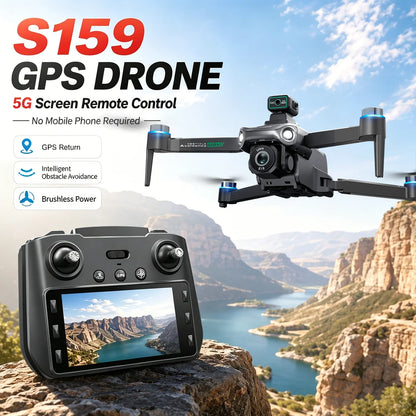ZNLYRION GPS Drone S159 Brushless  with 8K Camera  5G FPV Optical Flow Hover and 20Mins Flight Time
