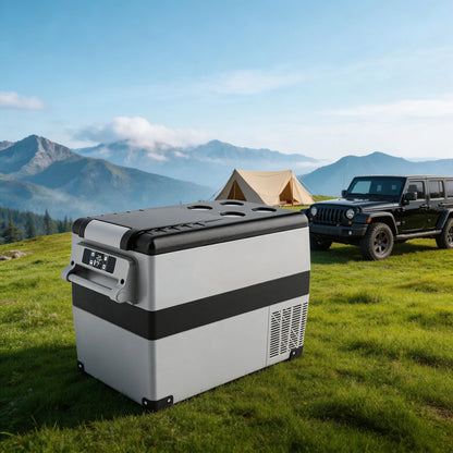 EKOJUCE 12 Volt Refrigerator, 48QT Electric Cooler, 12V Cooler -4℉~68℉, for Camping, Travel, Truck, Home