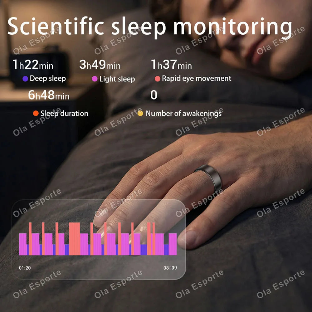 2026 Luxury Smart Ring for Couple Gift Heart Rate Monitor Smartring Men Women ip68 Waterpoof Decration Ring 100+Sport Modes
