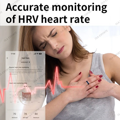 2026 Smart Ring Call Reminder Display Screen Heart Rate Blood Oxygen Sleep Monitor Gesture Control Rings Men Women Ship from USA
