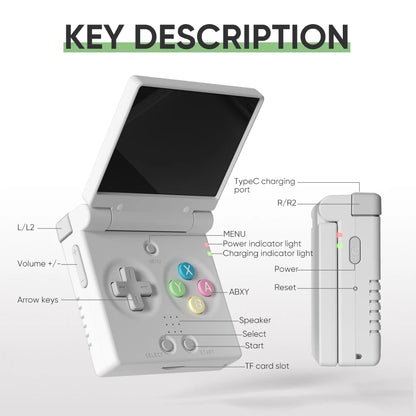 MIYOO Mini Flip Retro Handheld Game Console With New Hinge 2.8 inch IPS Screen Portable Video Game Players Consoles Classic Gaming Emulator Childhood Gifts