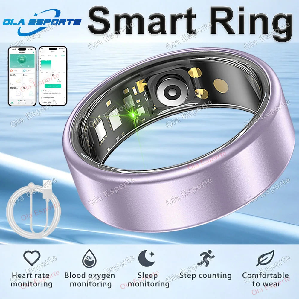 2026 Smart Ring  24‑7 Health Tracking Heart Rate Blood Oxygen Sleep Monitor IP68 Waterproof Smart Rings Men Women Fitness Step-Counting Ring Gift Ring