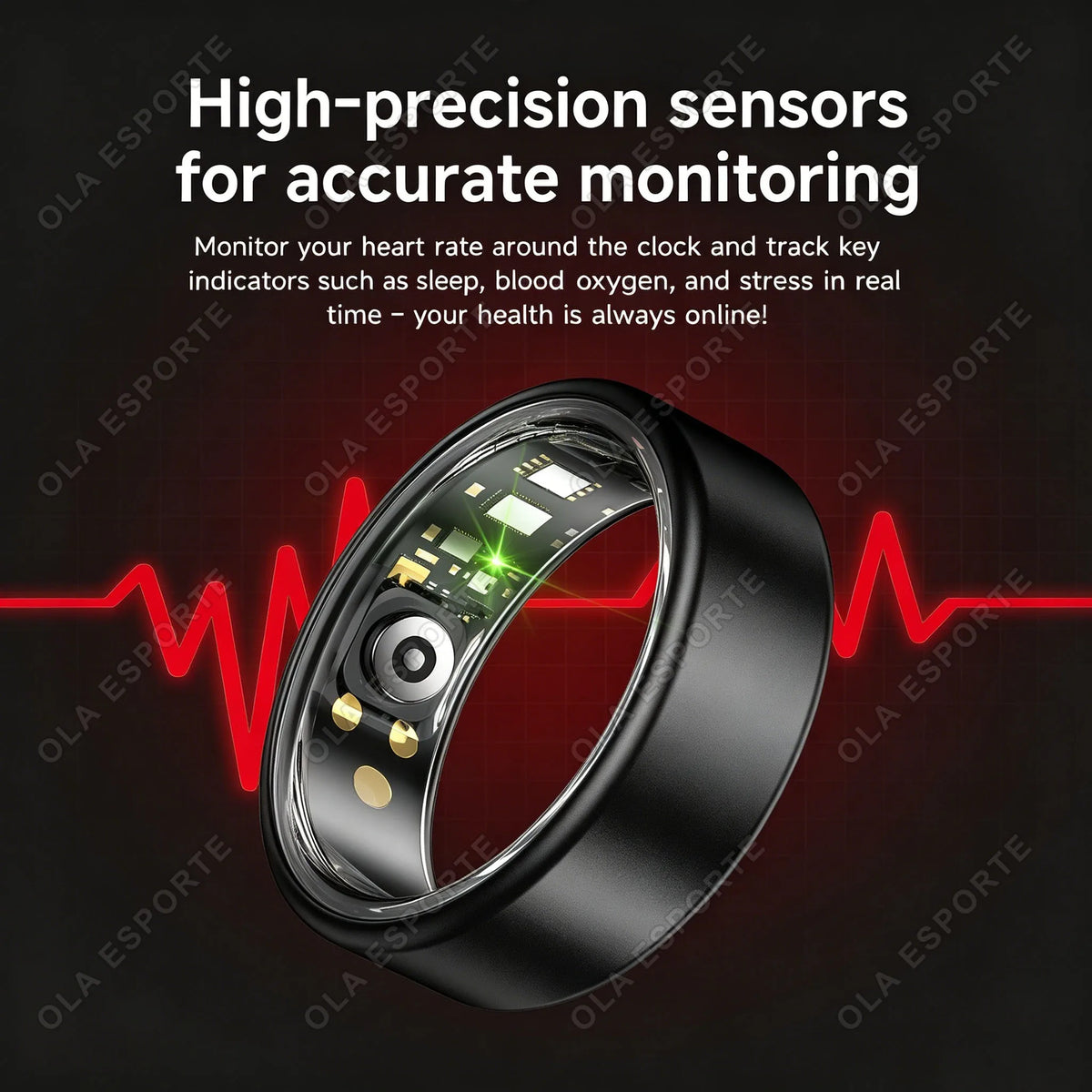 2026 New Smart Ring, Precision Health Sensor, Business Design, Blood Pressure Heart Rate Sleep Monitor, IP68 Waterproof, US Stock Fast Free Shipping