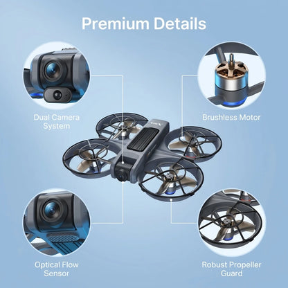 2026 New X226 Rechargeable VR Screen Display Drone, Brushless Motor Optical Flow Hover, Dual Lens Switch
