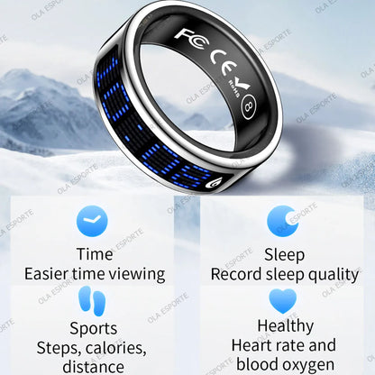 2026 Upgraded Smart Ring Men Women, Dynamic Display Screen, Health Monitoring Ring, Call Reminder, Gesture Swipe Video, Multi Sport Mode Fitness Tracker Rings IP68 Waterproof Free Shipping USA Local