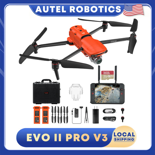 Autel Robotics EVO 2 Pro V3: Son-y 1" CMOS Sensor & 6K HDR Video, Moonlight Algorithm 2.0, Max ISO 44000,12-Bit DNG, 6.4" Smart Controller SE,15KM Transmission, 360° Obstacle Avoidance, 40 Minutes