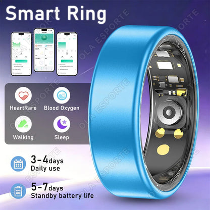 2026 New Smart Ring Men Women, Heart Rate Blood Oxygen and Sleep Monitor Smartring IP68 & 5ATM Waterproof, Multi-sport Mode Ring