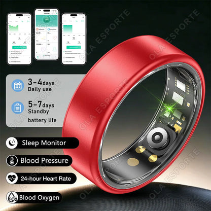 2026 Luxury Smart Ring for Couple Gift Heart Rate Monitor Smartring Men Women ip68 Waterpoof Decration Ring 100+Sport Modes
