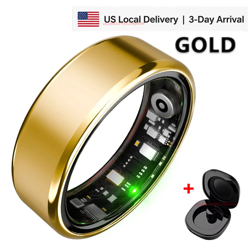 2026 Smart Ring Bluetooth Heart Rate Blood Oxygen Sleep Monitor 5ATM Waterproof Health Ring Fitness Tracker Ring Men Women For Android IOS Gift