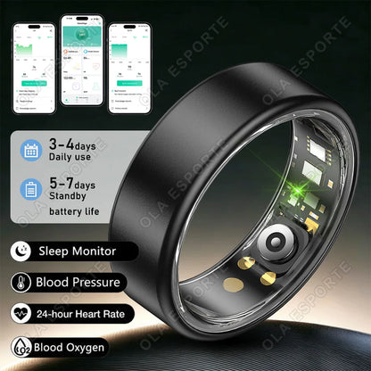 2026 Luxury Smart Ring for Couple Gift Heart Rate Monitor Smartring Men Women ip68 Waterpoof Decration Ring 100+Sport Modes
