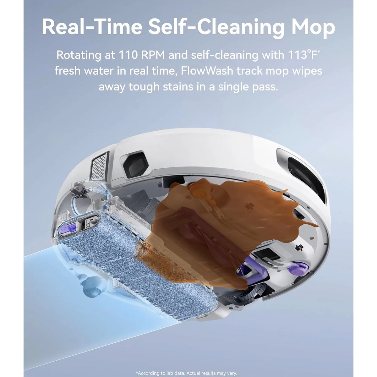 NARWAL Flow Robot Vacuum and Mop Combo, FlowWash Real-Time Self-Cleaning Track Mop, 22,000 Pa Suction, Dual-Camera AI Obstacle Avoidance, Carpet & Edge Cleaning, Self-Emptying Robot Vacuum,White